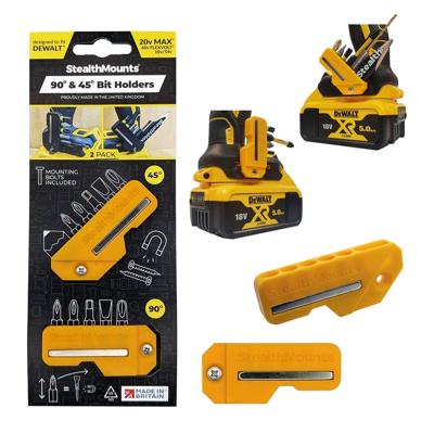 Stealthmounts 4590 Bithouder voor DeWalt | Geel | 2 stuks - BH-DW-4590-YLW