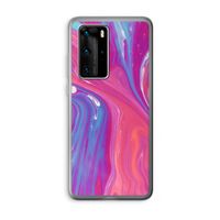 Paarse stroom: Huawei P40 Pro Transparant Hoesje