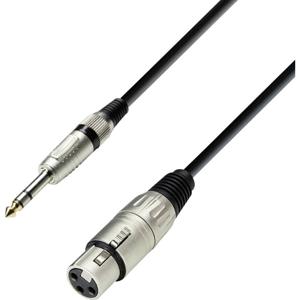 Adam Hall K3BFV0100 XLR Verbindingskabel [1x XLR-bus - 1x Jackplug male 6,3 mm] 1.00 m Zwart