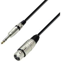 Adam Hall K3BFV0100 XLR Verbindingskabel [1x XLR-bus - 1x Jackplug male 6,3 mm] 1.00 m Zwart - thumbnail