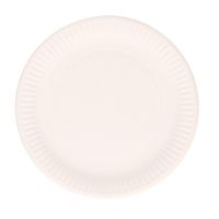 90x Witte bordjes van karton rond 23 cm