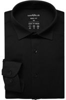 Marvelis Body Fit Jersey shirt zwart, Gestructureerd