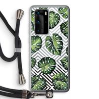 Geometrische jungle: Huawei P40 Pro Transparant Hoesje met koord