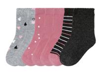 lupilu Kinder sokken (19/22, Grijs/donkerroze/antraciet)