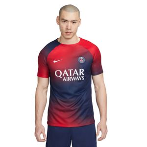 Nike Paris Saint-Germain Pre-Match Trainingsshirt 2023-2024 Donkerblauw Rood Wit