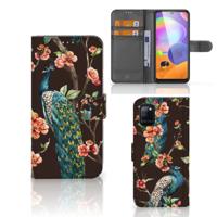 Samsung Galaxy A31 | Telefoonhoesje | Met pasjeshouder | Pauw met Bloemen