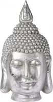 Boeddha hoofd zilver 53cm - thumbnail