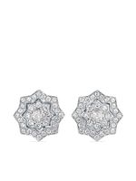 David Morris puces d'oreilles en or rose 18ct pavées de diamants - Argent - thumbnail