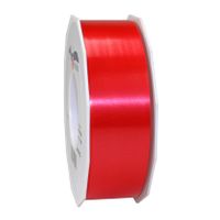 1x Luxe rode kunststof lint rollen 4 cm x 91 meter cadeaulint verpakkingsmateriaal   -