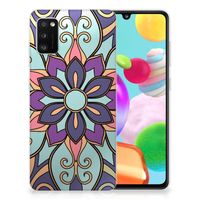 Samsung Galaxy A41 TPU Case Purple Flower