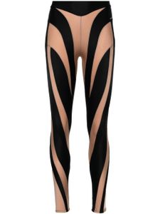 Mugler legging Spiral à empiècements - Noir