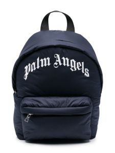 Palm Angels Kids sac à dos à logo imprimé - Bleu