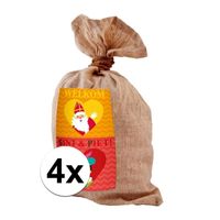 4x Medium jute kadozak Sinterklaas 50x80 cm - thumbnail
