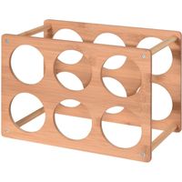 Houten wijnrek voor 6x flessen 35 cm