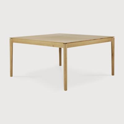 Ethnicraft Vierkante Eettafel 'Bok' Geolied Eikenhout, 145 x 145cm
