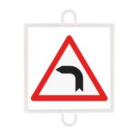 TRAFFIC WARNING SIGN PANEL Nº 12 (LEFT TURN)