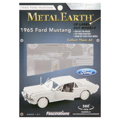Eureka Metal earth 1965 ford mustang coupe zilver editie