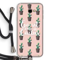 Cactus quote: Samsung Galaxy J4 Plus Transparant Hoesje met koord