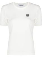 AMBUSH EMBLEM SLIM FIT T-SHIRT OFF WHITE BLACK - Tons neutres