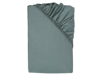 LIVARNO Satijnen hoeslaken 140-160 x 200 cm (Blauw)