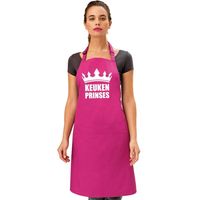 Bellatio Decorations Cadeau schort voor dames - keuken prinses - roze - keukenschort - verjaardag - Feestschorten - thumbnail