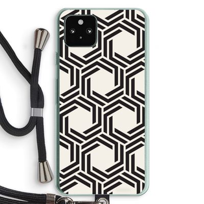 Geometrisch patroon: Pixel 5a 5G Transparant Hoesje met koord