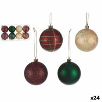 Set kerstballen Krist+ 6X12779 Multicolour Plastic 6 cm (24 Stuks)