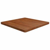 Tafelblad vierkant 80x80x4cm behandeld eiken donkerbruin