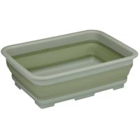 Wasmand/opbergmand opvouwbaar - kunststof - 12 Liter - groen - 37 x 27 x 12 cm - thumbnail