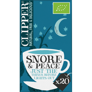 Clipper Snore & Peace Organic Chamomile, Lemon Balm & Lavender Infusion 20 Stuks 30 g bij Jumbo