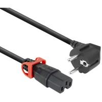 ACT Netsnoer CEE 7/7 male (angled) - C15 IEC Lock+ zwart 2 m. EL604S ACT Netsnoer CEE 7/7 male (angled) - C15 IEC Lock+ zwart 2 m. EL604S