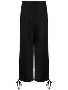 MSGM pantalon court à chevilles nouées - Noir