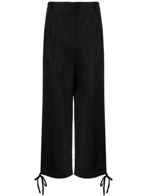 MSGM pantalon court à chevilles nouées - Noir