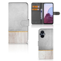 OPPO Reno 8 Lite | OnePlus Nord N20 Book Style Case Wood Concrete - thumbnail