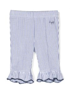 Il Gufo pantalon en coton à rayures - Bleu