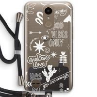 Good vibes: LG K10 (2017) Transparant Hoesje met koord