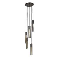 Giga Meubel - Hanglamp Zwart Metaal - 5-Lichts - 30x30x180cm