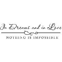 In dreams and in love - Muursticker