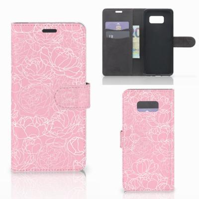 Samsung Galaxy S8 Plus Hoesje White Flowers