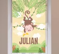 Rolgordijn babykamer Kleine aap op tak