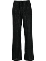 P.A.R.O.S.H. pantalon palazzo à lien de resserrage - Noir