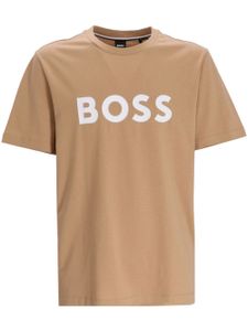 BOSS t-shirt en coton à logo imprimé - Tons neutres