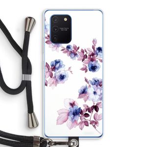 Waterverf bloemen: Samsung Galaxy Note 10 Lite Transparant Hoesje met koord