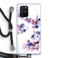 Waterverf bloemen: Samsung Galaxy Note 10 Lite Transparant Hoesje met koord