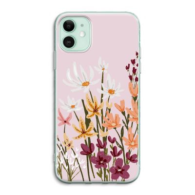 Painted wildflowers: iPhone 11 Transparant Hoesje