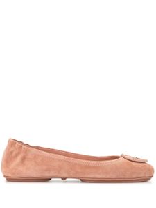 Tory Burch ballerines à plaque logo - Rose