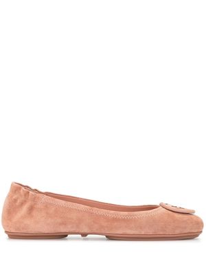 Tory Burch ballerines à plaque logo - Rose