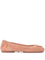Tory Burch ballerines à plaque logo - Rose