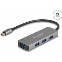 DeLOCK 63173 interface hub USB 3.2 Gen 1 (3.1 Gen 1) Type-C 5000 Mbit/s Zwart
