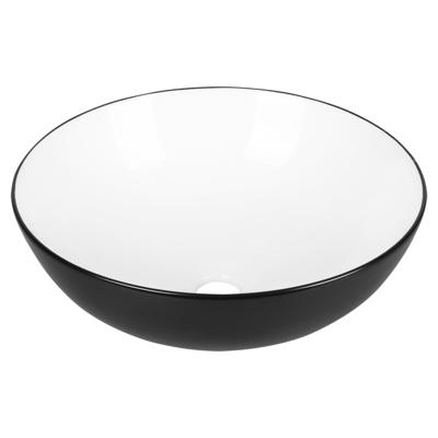 Differnz Duo waskom keramiek | zwart/wit | Ø 40 x 13.5 cm